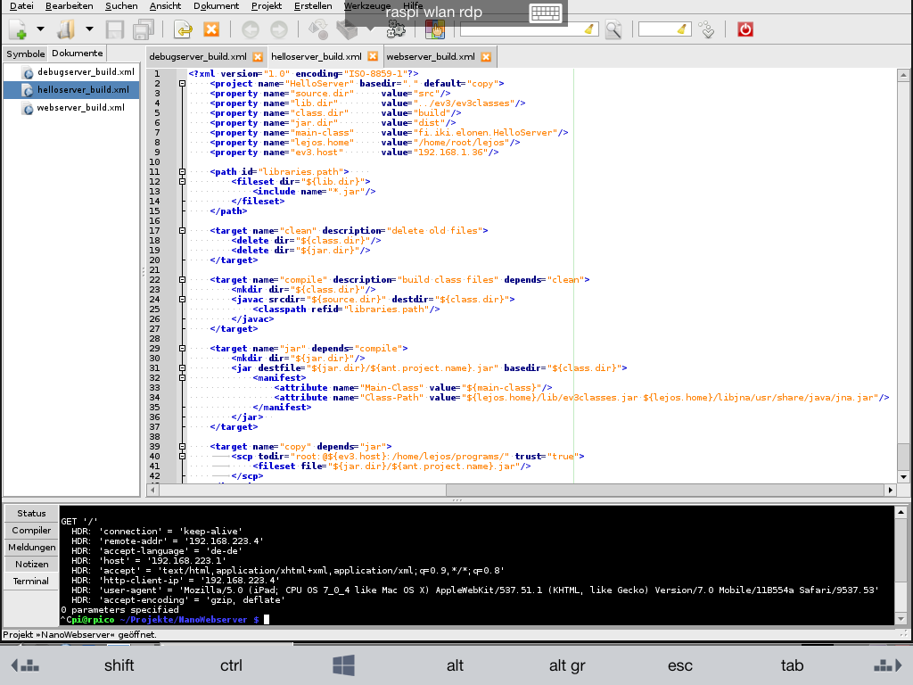 raspberry pi geany editor paste error